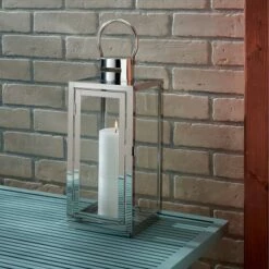 15" Daphne Stainless Steel Metal Outdoor Lantern with Door - Smart Living -Outdoor Lighting Sales Shop unnamed file 397