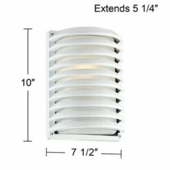 John Timberland Modern Outdoor Wall Light Fixture Sleek White Banded Grid 10" Frosted Glass for Exterior House Porch Patio Deck -Outdoor Lighting Sales Shop unnamed file 3979