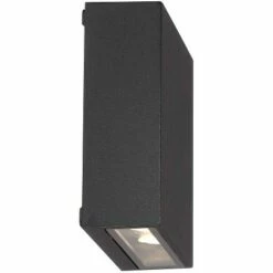 Possini Euro Design Modern Outdoor Wall Lights Set of 2 Black Metal LED Downlight 5 1/2" Tempered Glass Exterior House Porch Patio -Outdoor Lighting Sales Shop unnamed file 4009