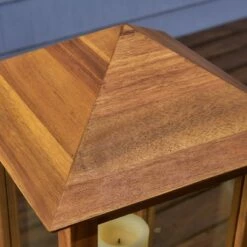 47" Claudine Standing Acacia Wood Candle Outdoor Lantern Teak - Christopher Knight Home -Outdoor Lighting Sales Shop unnamed file 401