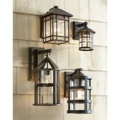 Kathy Ireland Sierra Craftsman 11" High Bronze Outdoor Wall Light -Outdoor Lighting Sales Shop unnamed file 4022