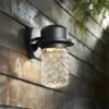 Possini Euro Design Modern Outdoor Wall Light Fixture LED Textured Black 9 1/4" Clear Hammered Glass for House Porch Patio Deck -Outdoor Lighting Sales Shop unnamed file 4028
