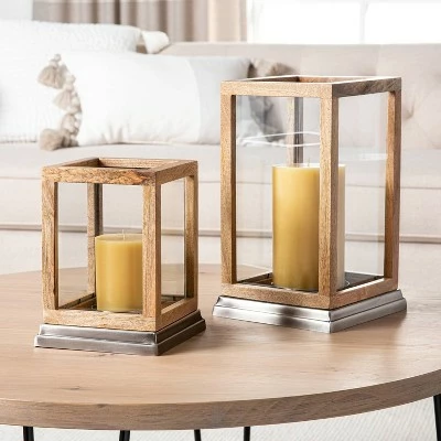 Hearth & Hand With Magnolia Wood & Glass Lantern - Hearth & Hand™ with Magnolia 3 Hearth & Hand With Magnolia Wood & Glass Lantern - Hearth & Hand™ with Magnolia