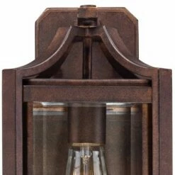 Franklin Iron Works Rustic Farmhouse Outdoor Wall Light Fixture Bronze 12 1/2" Clear Beveled Glass Panel for Exterior House Porch -Outdoor Lighting Sales Shop unnamed file 4036