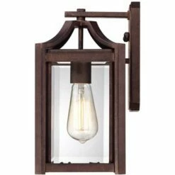 Franklin Iron Works Rustic Farmhouse Outdoor Wall Light Fixture Bronze 12 1/2" Clear Beveled Glass Panel for Exterior House Porch -Outdoor Lighting Sales Shop unnamed file 4038
