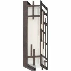 Possini Euro Design Modern Outdoor Wall Light Fixture Dimmable LED Bronze 9 1/4" White Cased Glass for Exterior House Porch Patio -Outdoor Lighting Sales Shop unnamed file 4044