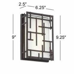 Possini Euro Design Modern Outdoor Wall Light Fixture Dimmable LED Bronze 9 1/4" White Cased Glass for Exterior House Porch Patio -Outdoor Lighting Sales Shop unnamed file 4045