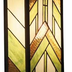 16.25" Stained Glass 1-Light Rectangular Mission Style Outdoor Light Wall Sconce - River of Goods -Outdoor Lighting Sales Shop unnamed file 4051