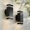 Possini Euro Design Possini Euro Modern Outdoor Wall Light Fixtures Set of 2 Black Aluminum 10 1/2" Clear Glass for Exterior House Porch Patio Outside 2 Possini Euro Design Possini Euro Modern Outdoor Wall Light Fixtures Set of 2 Black Aluminum 10 1/2" Clear Glass for Exterior House Porch Patio Outside -Outdoor Lighting Sales Shop unnamed file 4072