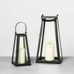 Hearth & Hand With Magnolia Metal Lantern Black - Hearth & Hand with Magnolia