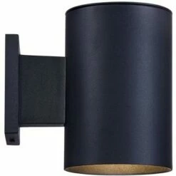Possini Euro Design Modern Outdoor Wall Light Fixture LED Black 7 1/2" Cylinder Downlight for Exterior House Porch Patio Deck -Outdoor Lighting Sales Shop unnamed file 4085