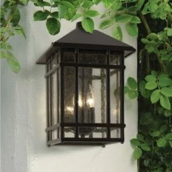 Kathy Ireland Sierra Craftsman 15" High Bronze Outdoor Wall Light