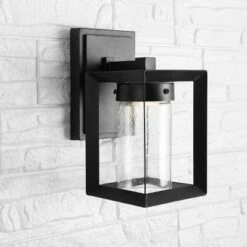 JONATHAN Y 6.75" LED Glass/Metal Outdoor Cube Bubble Sconce Black - Jonathan Y 6 JONATHAN Y 6.75" LED Glass/Metal Outdoor Cube Bubble Sconce Black - Jonathan Y -Outdoor Lighting Sales Shop unnamed file 4100
