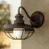 Franklin Iron Works Farmhouse Outdoor Barn Light Fixture Oiled Bronze Open Cage 13" White Glass Orb Diffuser for Exterior House -Outdoor Lighting Sales Shop unnamed file 4101