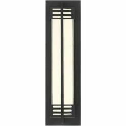 Possini Euro Design Modern Outdoor Wall Sconce Fixture LED Bronze 16" White Frosted Glass for Exterior House Porch Patio Deck -Outdoor Lighting Sales Shop unnamed file 4110