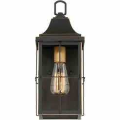 John Timberland Rustic Outdoor Wall Light Fixture Black Gold 4-Light 15" Clear Glass for Exterior House Porch Patio Outside Deck -Outdoor Lighting Sales Shop unnamed file 4116