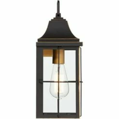 John Timberland Rustic Outdoor Wall Light Fixture Black Gold 4-Light 15" Clear Glass for Exterior House Porch Patio Outside Deck -Outdoor Lighting Sales Shop unnamed file 4118