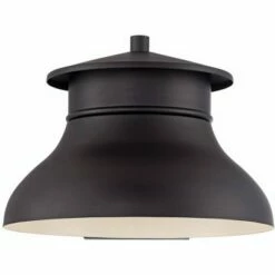 John Timberland Modern Industrial Outdoor Wall Lights Fixtures Set of 2 Black LED 7 1/2" Exterior House Porch Patio Outside Deck