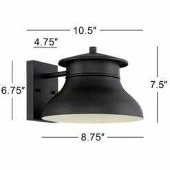 John Timberland Modern Industrial Outdoor Wall Lights Fixtures Set of 2 Black LED 7 1/2" Exterior House Porch Patio Outside Deck -Outdoor Lighting Sales Shop unnamed file 4124