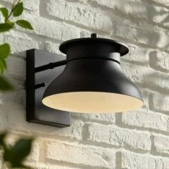 John Timberland Modern Industrial Outdoor Wall Lights Fixtures Set of 2 Black LED 7 1/2" Exterior House Porch Patio Outside Deck -Outdoor Lighting Sales Shop unnamed file 4125