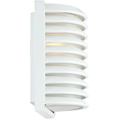 John Timberland Modern Industrial Outdoor Wall Lights Fixtures Set of 2 White 10" Frosted Glass Exterior House Porch Patio Outside 6 John Timberland Modern Industrial Outdoor Wall Lights Fixtures Set of 2 White 10" Frosted Glass Exterior House Porch Patio Outside - Image 4
