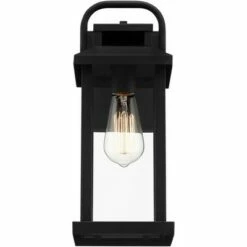 John Timberland Modern Industrial Outdoor Wall Light Fixture Matte Black Lantern 14 1/2" Clear Glass Exterior House Porch Patio -Outdoor Lighting Sales Shop unnamed file 4141