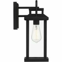 John Timberland Modern Industrial Outdoor Wall Light Fixture Matte Black Lantern 14 1/2" Clear Glass Exterior House Porch Patio -Outdoor Lighting Sales Shop unnamed file 4143