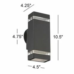 Possini Euro Design Modern Outdoor Wall Light Fixture Halogen Bronze 10 1/2" Rectangular Up Down Clear Glass for House Porch Patio -Outdoor Lighting Sales Shop unnamed file 4150