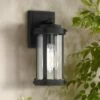 John Timberland Modern Industrial Outdoor Wall Light Fixture Textured Black 11 3/4" Clear Glass Exterior House Porch Patio Outside -Outdoor Lighting Sales Shop unnamed file 4152