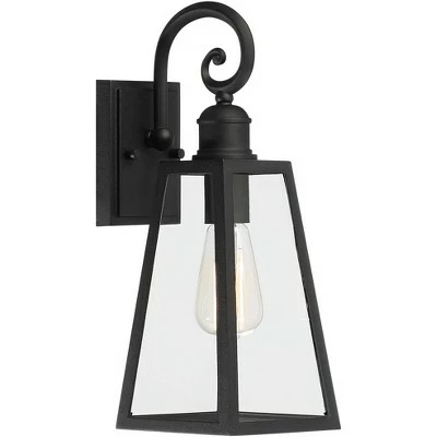 John Timberland Modern Industrial Outdoor Wall Lights Fixtures Set of 2 Crisp Black Cage 16" Exterior House Porch Patio Outside 6 John Timberland Modern Industrial Outdoor Wall Lights Fixtures Set of 2 Crisp Black Cage 16" Exterior House Porch Patio Outside - Image 4