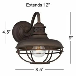 Franklin Iron Works Rustic Outdoor Wall Light Fixture Farmhouse Bronze 9" Caged for Exterior House Deck -Outdoor Lighting Sales Shop unnamed file 4218