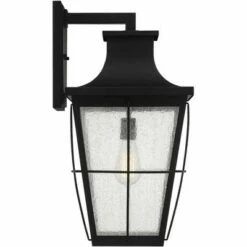 John Timberland Modern Industrial Outdoor Wall Light Fixture Black Metal 23 1/4" Clear Seeded Glass for Exterior House Porch Patio -Outdoor Lighting Sales Shop unnamed file 4231