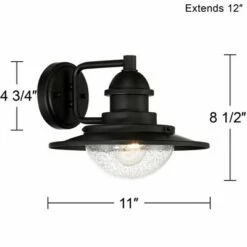 Franklin Iron Works Industrial Outdoor Wall Light Fixture Matte Black 8 1/2" LED Seedy Glass Damp Rated Exterior House Porch Patio 15 Franklin Iron Works Industrial Outdoor Wall Light Fixture Matte Black 8 1/2" LED Seedy Glass Damp Rated Exterior House Porch Patio -Outdoor Lighting Sales Shop unnamed file 4266