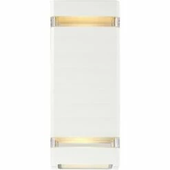 Possini Euro Design Modern Outdoor Wall Sconce Fixture White 10 1/2" Clear Glass Up Down for Exterior House Porch Patio Deck -Outdoor Lighting Sales Shop unnamed file 4277