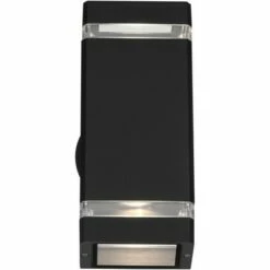 Possini Euro Design Modern Outdoor Wall Light Fixture Black 10 1/2" Rectangular Glass Up Down for House Porch Patio -Outdoor Lighting Sales Shop unnamed file 4282