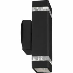 Possini Euro Design Modern Outdoor Wall Light Fixture Black 10 1/2" Rectangular Glass Up Down for House Porch Patio -Outdoor Lighting Sales Shop unnamed file 4284