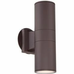 Possini Euro Design Modern Outdoor Wall Sconce Fixture Bronze 11 3/4" Tempered Glass Lens Up Down for Exterior House Porch Patio -Outdoor Lighting Sales Shop unnamed file 4291