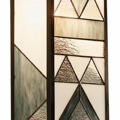 16.25" Stained Glass 1-Light Rectangular Geometric Outdoor Light Wall Sconce - River of Goods -Outdoor Lighting Sales Shop unnamed file 4299