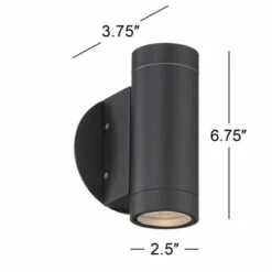 Possini Euro Design Modern Outdoor Wall Light Fixture Matte Black Cylinder 6 1/2" Tempered Glass Lens Up Down for Exterior House 13 Possini Euro Design Modern Outdoor Wall Light Fixture Matte Black Cylinder 6 1/2" Tempered Glass Lens Up Down for Exterior House -Outdoor Lighting Sales Shop unnamed file 4311