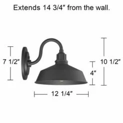 Franklin Iron Works Farmhouse Outdoor Barn Light Fixture Black 10 1/2" Dusk to Dawn Gooseneck for Exterior House Porch Patio Deck 13 Franklin Iron Works Farmhouse Outdoor Barn Light Fixture Black 10 1/2" Dusk to Dawn Gooseneck for Exterior House Porch Patio Deck -Outdoor Lighting Sales Shop unnamed file 4317