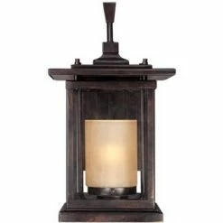 Franklin Iron Works Modern Outdoor Wall Light Fixture Bronze Steel 16 1/2" Clear and Amber Frosted Glass for Exterior House Porch -Outdoor Lighting Sales Shop unnamed file 4319