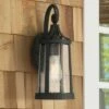 Franklin Iron Works Industrial Outdoor Wall Light Fixture Black Metal 15 1/2" Clear Seedy Glass for Exterior House Porch Outside -Outdoor Lighting Sales Shop unnamed file 4334