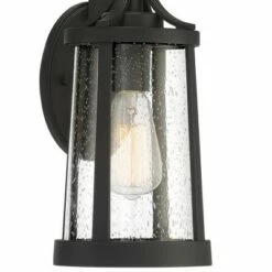 Franklin Iron Works Industrial Outdoor Wall Light Fixture Black Metal 15 1/2" Clear Seedy Glass for Exterior House Porch Outside -Outdoor Lighting Sales Shop unnamed file 4335