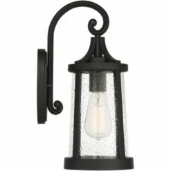 Franklin Iron Works Industrial Outdoor Wall Light Fixture Black Metal 15 1/2" Clear Seedy Glass for Exterior House Porch Outside -Outdoor Lighting Sales Shop unnamed file 4338