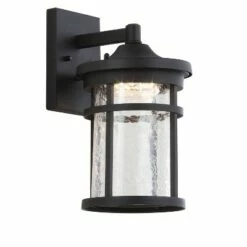 JONATHAN Y LED Glass/Metal Outdoor Wall Lantern Crackled Sconce Black - Jonathan Y -Outdoor Lighting Sales Shop unnamed file 4342