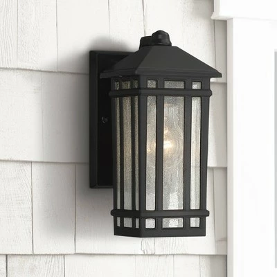 Kathy Ireland Sierra Craftsman 10 1/2"H Black Outdoor Wall Light 3 Kathy Ireland Sierra Craftsman 10 1/2"H Black Outdoor Wall Light