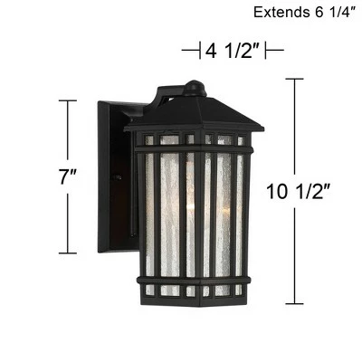 Kathy Ireland Sierra Craftsman 10 1/2"H Black Outdoor Wall Light 8 Kathy Ireland Sierra Craftsman 10 1/2"H Black Outdoor Wall Light - Image 6