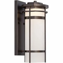 Possini Euro Design Modern Outdoor Wall Light Fixture Bronze Metal 12 3/4" Glass Shade for Exterior House Porch Patio Outside -Outdoor Lighting Sales Shop unnamed file 4411
