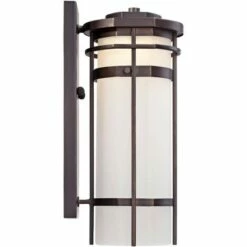 Possini Euro Design Modern Outdoor Wall Light Fixture Bronze Metal 12 3/4" Glass Shade for Exterior House Porch Patio Outside -Outdoor Lighting Sales Shop unnamed file 4412