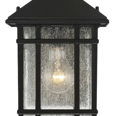 Kathy Ireland Sierra Craftsman 11"H Black Dusk-Dawn Outdoor Wall Light 3 Kathy Ireland Sierra Craftsman 11"H Black Dusk-Dawn Outdoor Wall Light - Image 2